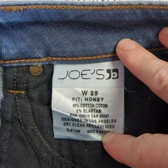 Joe's Honey Logo Cory Washed‎ Distressed Blue Sz 25x31 Jeans w Pockets - Picture 9 of 12